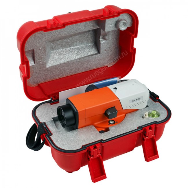 Комплект оптический нивелир RGK N-38 с поверкой + штатив S6-N + рейка AMO S4 Комплект оптический нивелир RGK N-38 с поверкой + штатив S6-N + рейка AMO S4