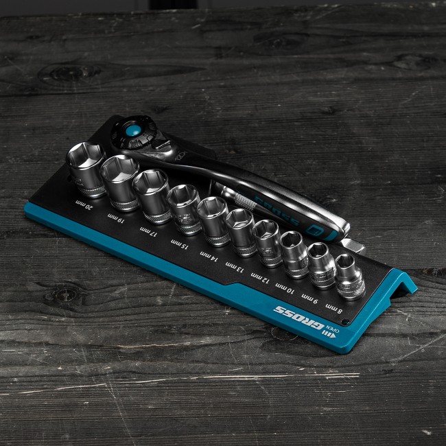 Набор торцевых головок 3/8", CrV 12 предметов Gross