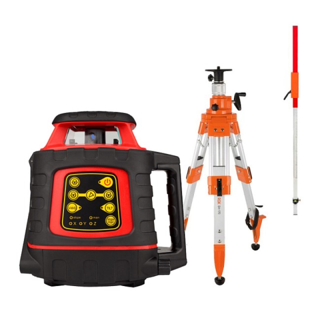 Комплект: ротационный нивелир AMO ROTOR 300 + штатив, рейка Комплект: ротационный нивелир AMO ROTOR 300 + штатив, рейка