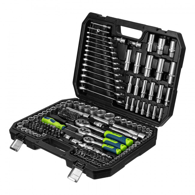 Набор инструментов 1/2", 3/8", 1/4" 215 предметов Сибртех