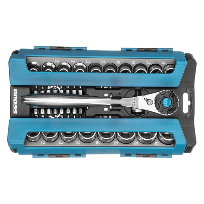 Набор торцевых головок 1/2", CrV 36 предметов Gross