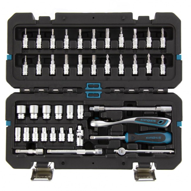 Набор инструментов 1/4", CrV 42 предмета Gross