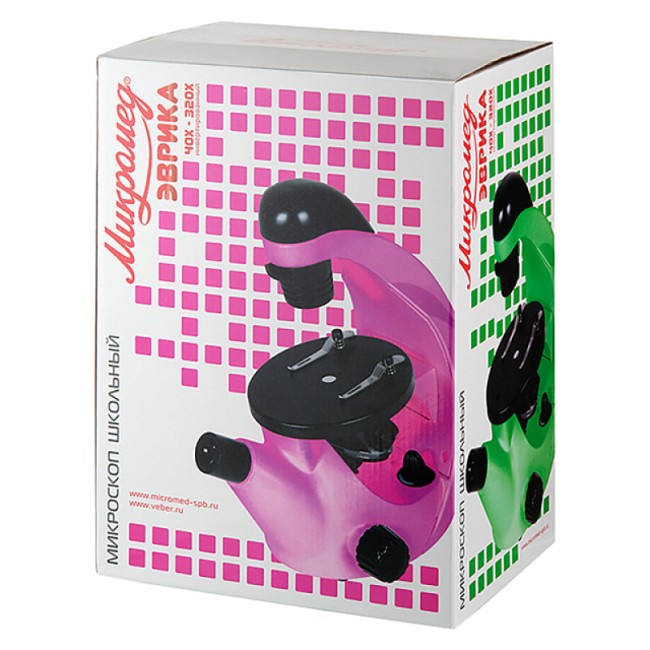 Микроскоп школьный Микромед Эврика 40x-320x инвертированный (аметист) Микроскоп школьный Микромед Эврика 40x-320x инвертированный (аметист)