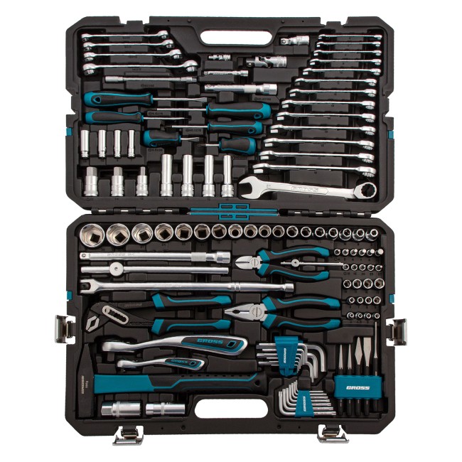 Набор инструментов 1/4", 1/2", CrV 115 предметов Gross Набор инструментов 1/4", 1/2", CrV 115 предметов Gross