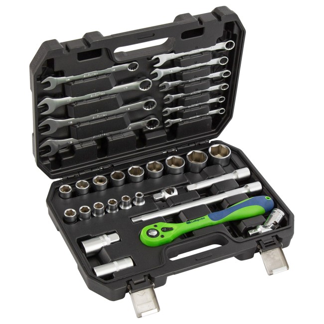 Набор инструментов 1/2" CrV 32 предмета Сибртех