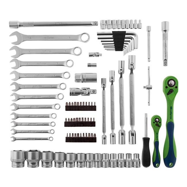 Набор инструментов 1/2", 1/4" CrV 89 предметов Сибртех