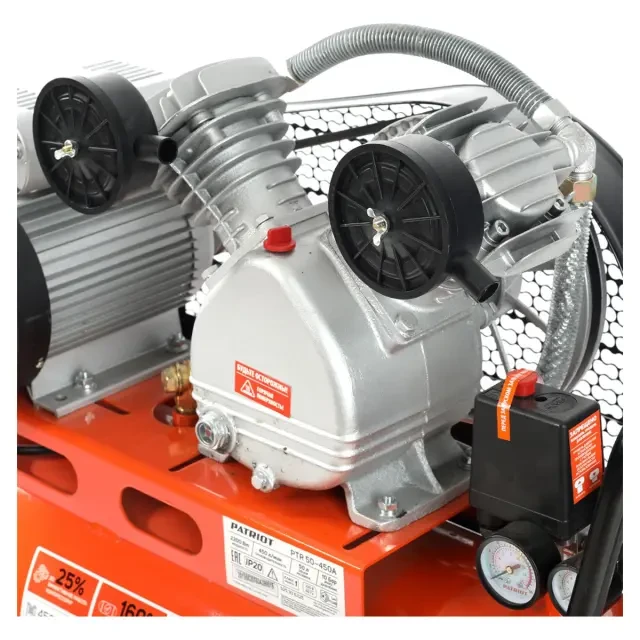 Компрессор поршневой ременной Patriot PTR 50-450A Компрессор поршневой ременной Patriot PTR 50-450A