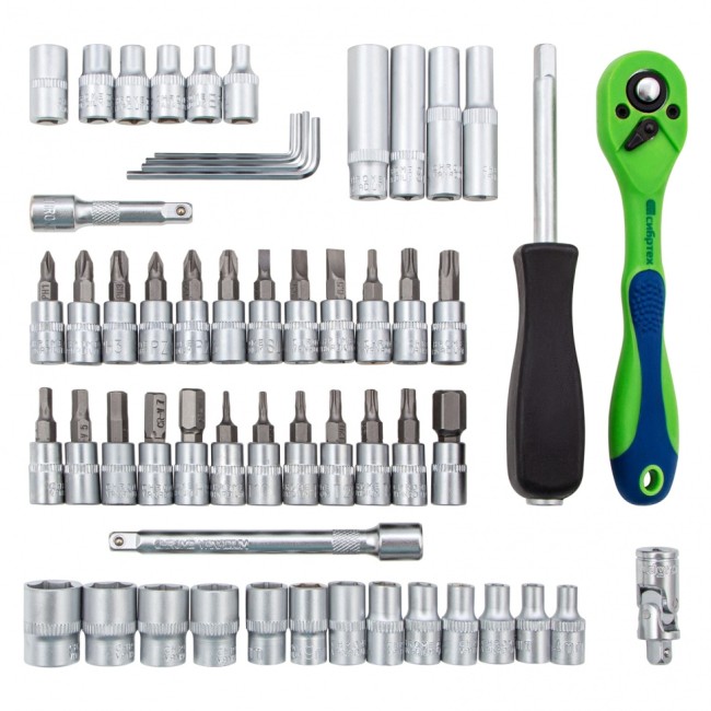 Набор инструментов 1/4" CrV 56 предметов Сибртех