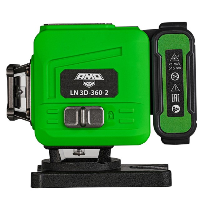 Лазерный уровень AMO LN 3D-360-2 с зеленым лучом Лазерный уровень AMO LN 3D-360-2 с зеленым лучом