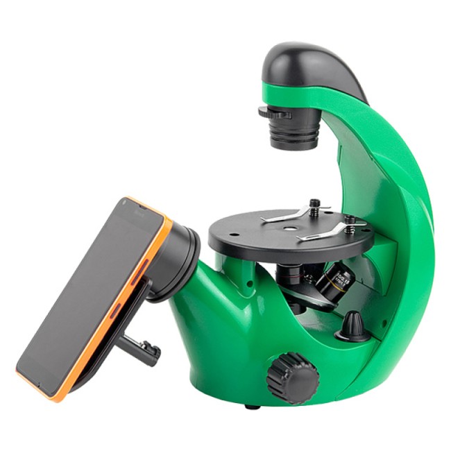 Микроскоп школьный Микромед Эврика 40x-320x инвертированный (лайм) Микроскоп школьный Микромед Эврика 40x-320x инвертированный (лайм)