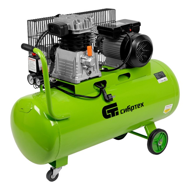 Компрессор воздушно-масляный КР-2200/100 ременной привод Сибртех Компрессор воздушно-масляный КР-2200/100 ременной привод Сибртех