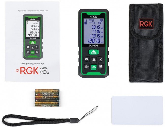 Лазерный дальномер RGK DL100G - зеленый луч Лазерный дальномер RGK DL100G - зеленый луч