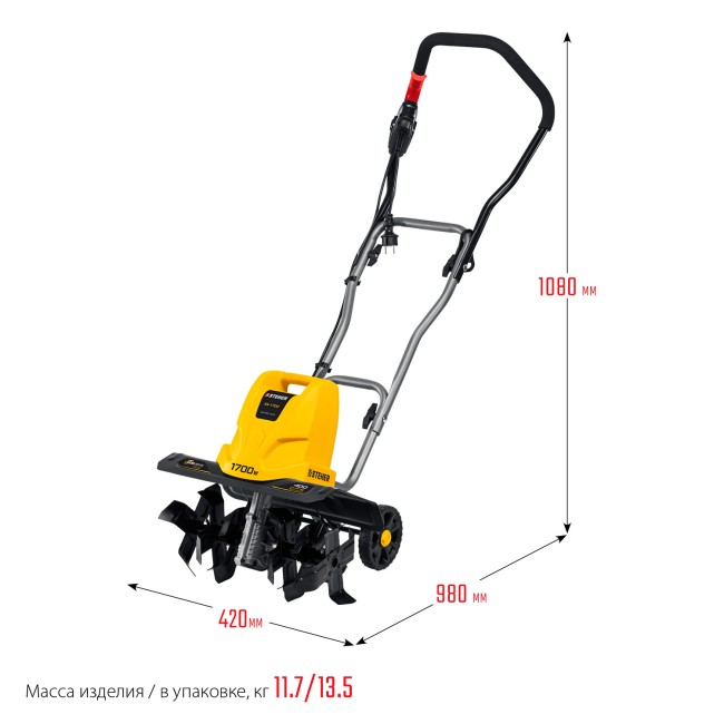 Электрический культиватор EK-1700 STEHER Электрический культиватор EK-1700 STEHER