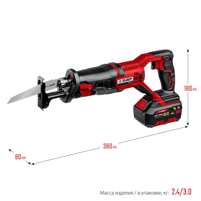 Сабельная пила СПЛ-185-41 ЗУБР 1 АКБ