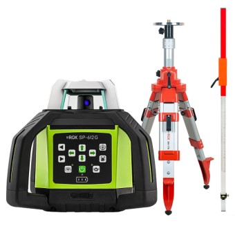 Комплект: ротационный нивелир RGK SP-612G + штатив RGK SH-170, рейка RGK LR-2 Комплект: ротационный нивелир RGK SP-612G + штатив RGK SH-170, рейка RGK LR-2