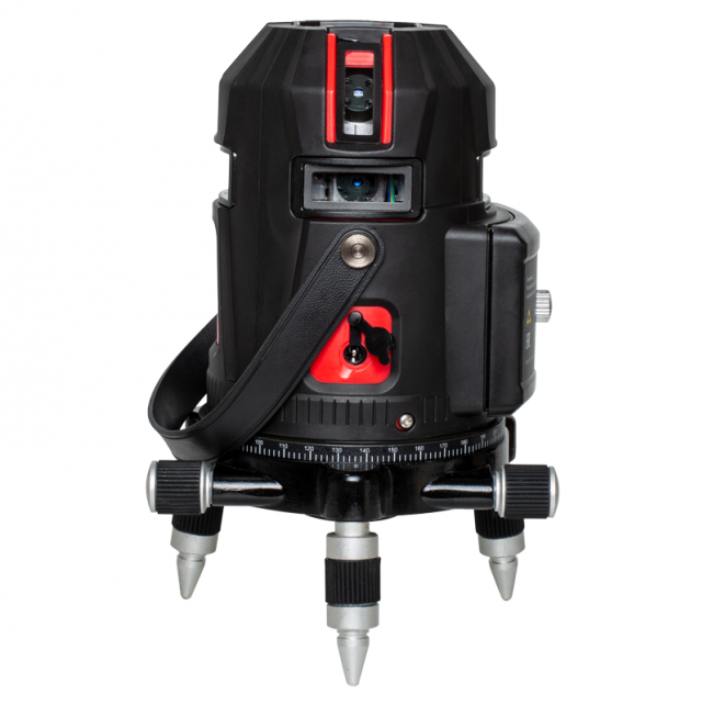 Комплект: лазерный уровень RGK UL-44W Black + штанга-упор, приемник, рейка