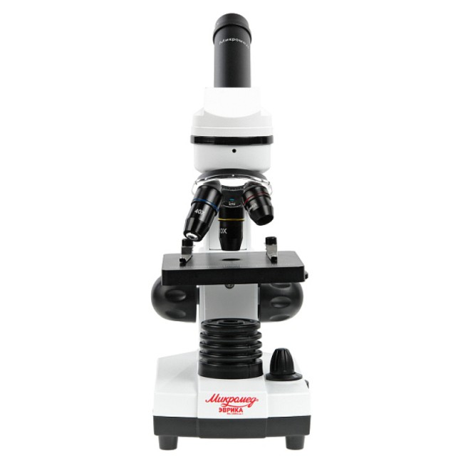 Микроскоп школьный Микромед Эврика 40x-1600x (вар. 2) с видеоокуляром Микроскоп школьный Микромед Эврика 40x-1600x (вар. 2) с видеоокуляром