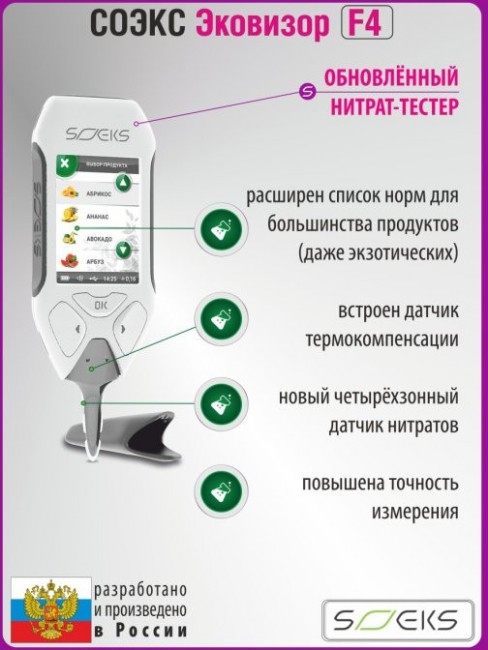 Прибор экологического контроля СОЭКС Эковизор F4