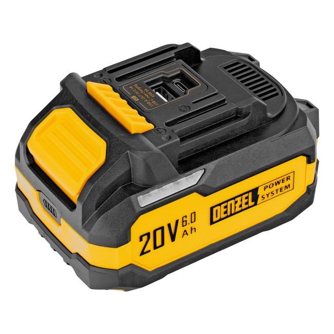 Батарея аккумуляторная BH-20-6.0, Li-Ion, 20 В, 6,0 Ач Denzel Батарея аккумуляторная BH-20-6.0, Li-Ion, 20 В, 6,0 Ач Denzel