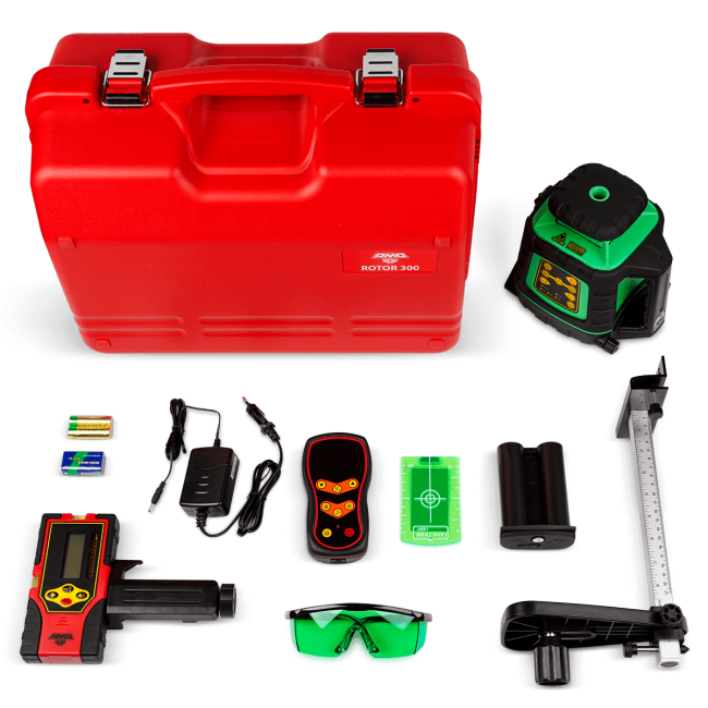 Ротационный нивелир AMO ROTOR 300G с зеленым лучом