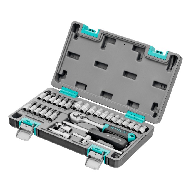 Набор инструментов, 1/4", CrV 29 предметов Stels