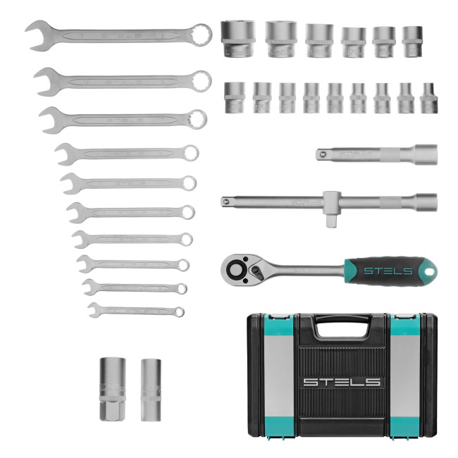 Набор инструментов, 1/2", CrV 31 предмет Stels