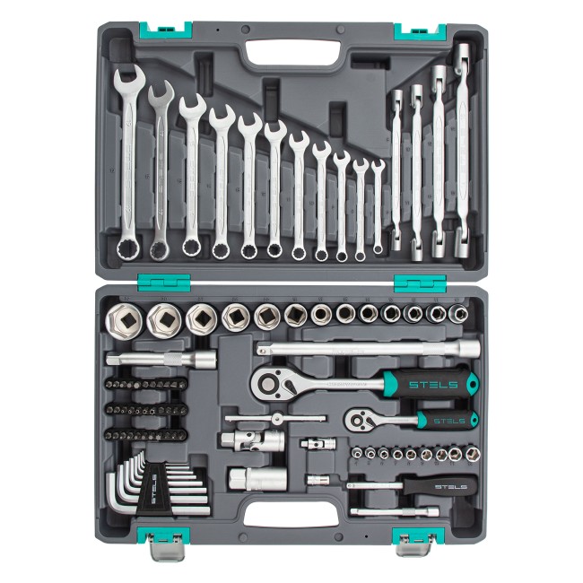 Набор инструментов 1/2", 1/4", CrV 88 предметов Stels