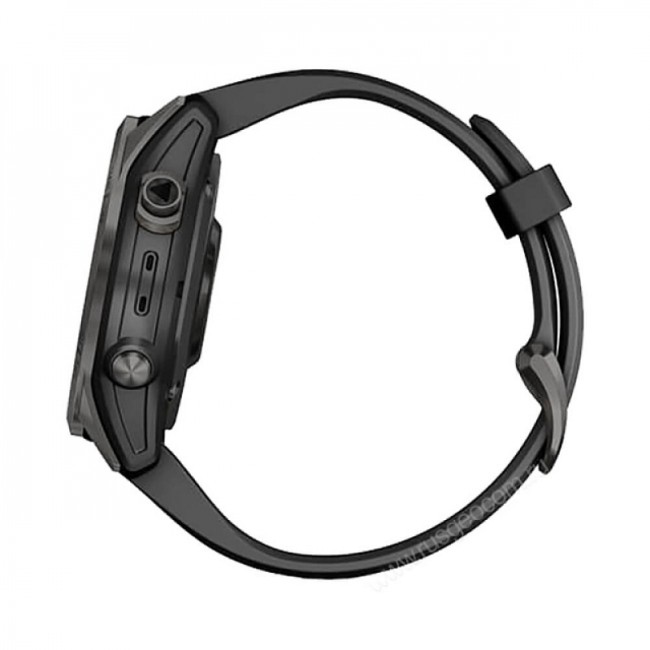 Часы Garmin Fenix 7S Sapphire Solar титановый угольно-серый DLC с силиконовым ремешком Часы Garmin Fenix 7S Sapphire Solar титановый угольно-серый DLC с силиконовым ремешком
